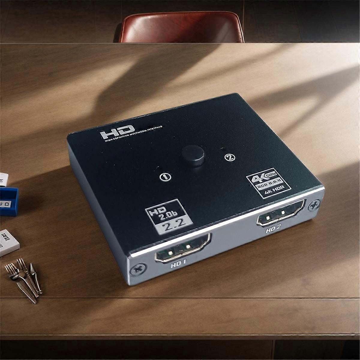 4K 60Hz HDMI-Compatible Switcher Splitter Bi-Direction 1x2/2x1