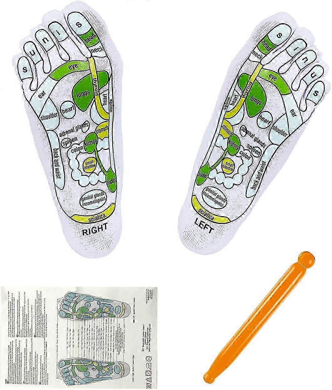 Acupressure Reflexology Gloves and Socks Set, Reflexology Tools Massage with Point Massager Tools Separate Socks for Tired Relieve Edition