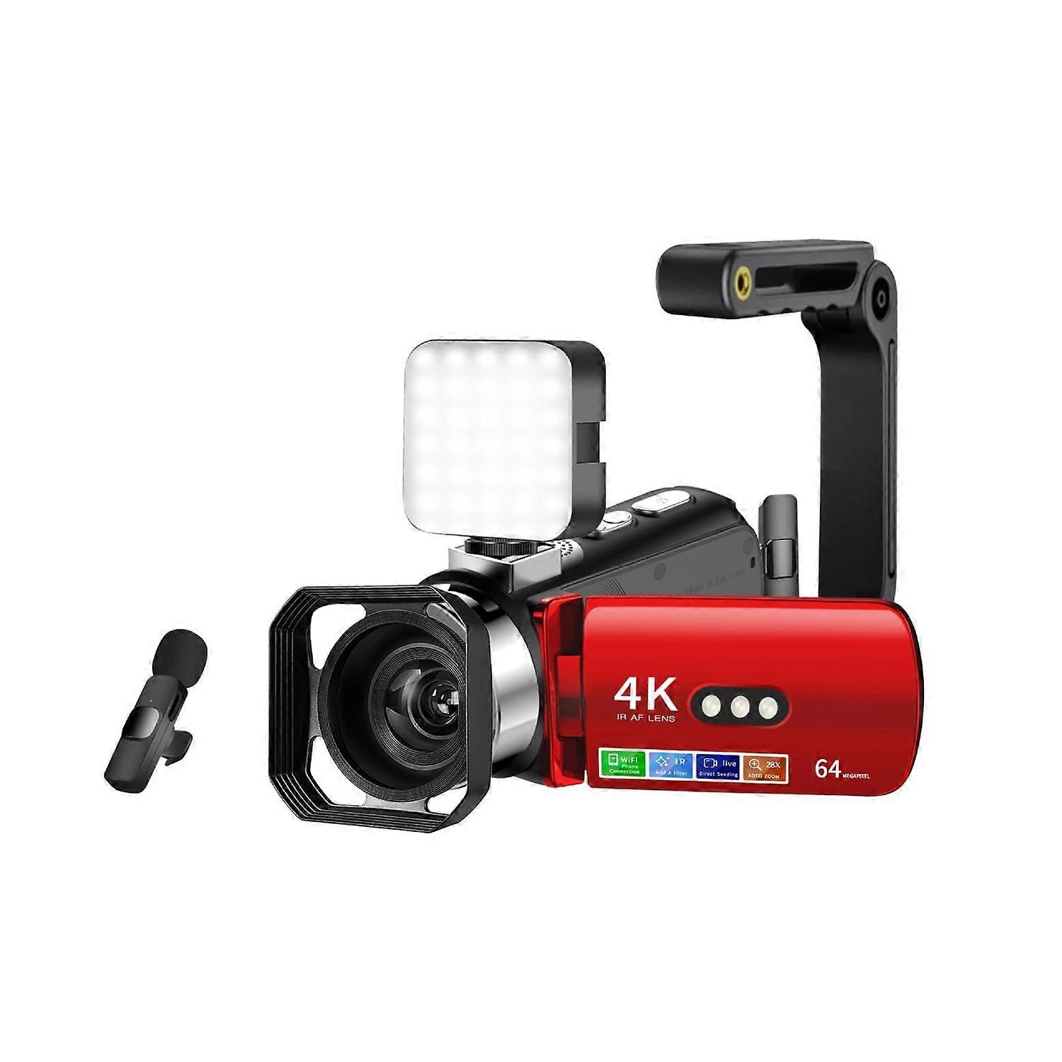 WiFi HD 4K Night Vision Digital Camera Red 4pcs /Set