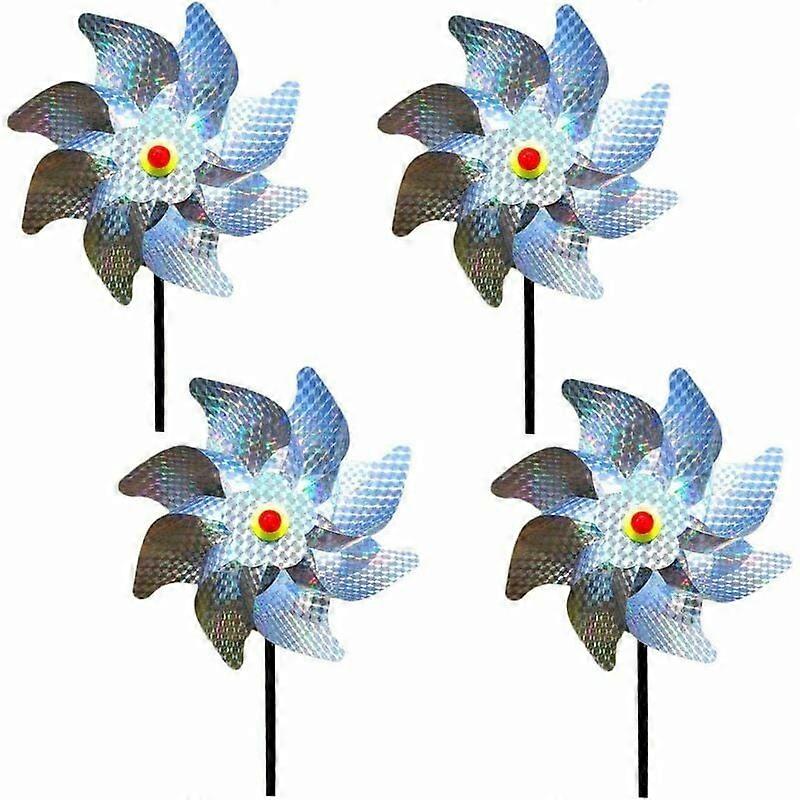 Pinwheels, Garden Decor, Bird Deterrent, Reflective, Wind Motion