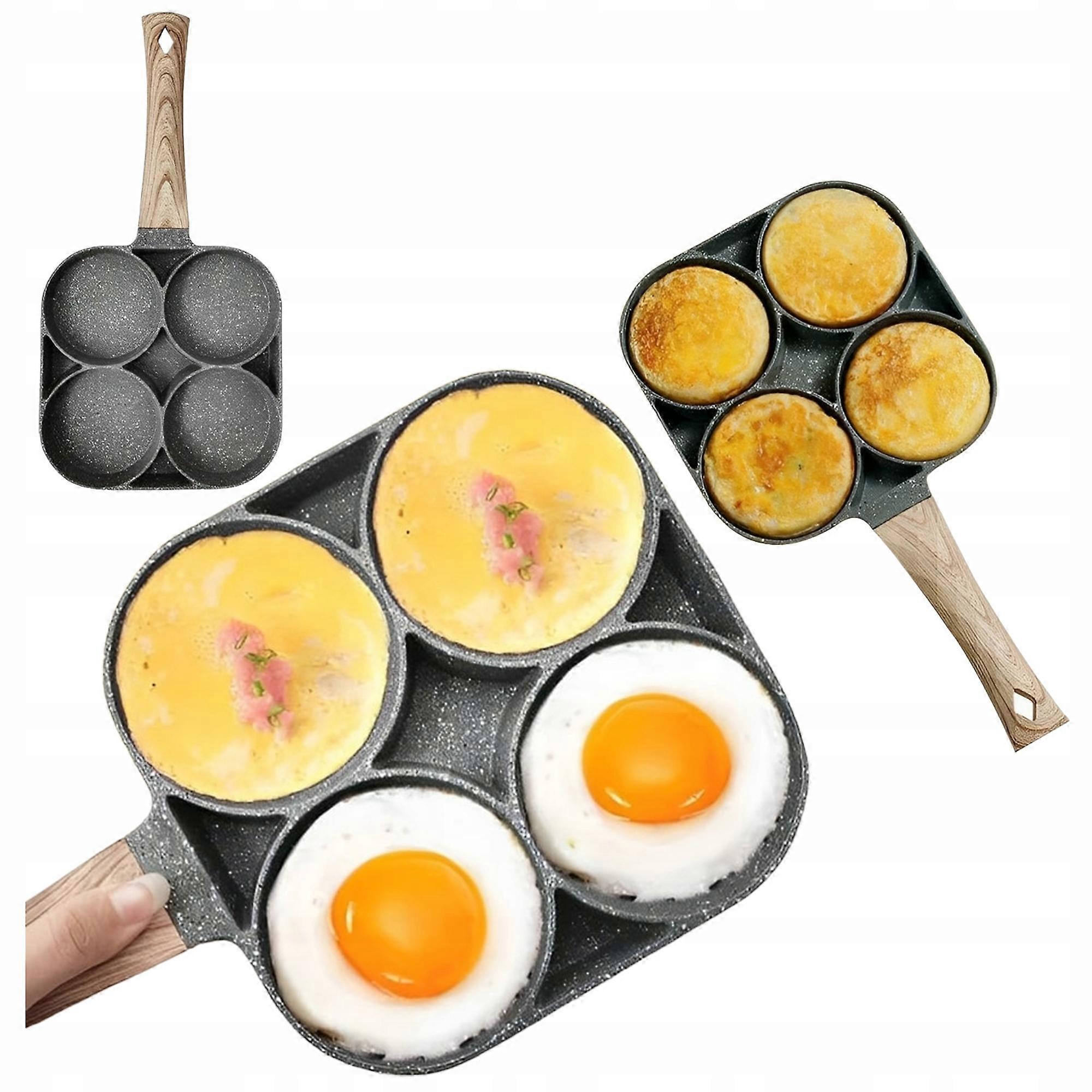 Non-Stick Induction and Gas Frying Pan with Four Compartments