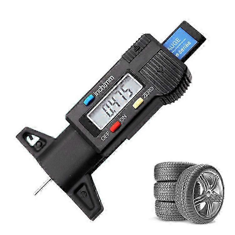 Digital Tire Tread Depth Gauge,0-25.4mm Digital Tyre Depth Gauge with LCD Display and Batteries for Cars Trucks Vans SUV