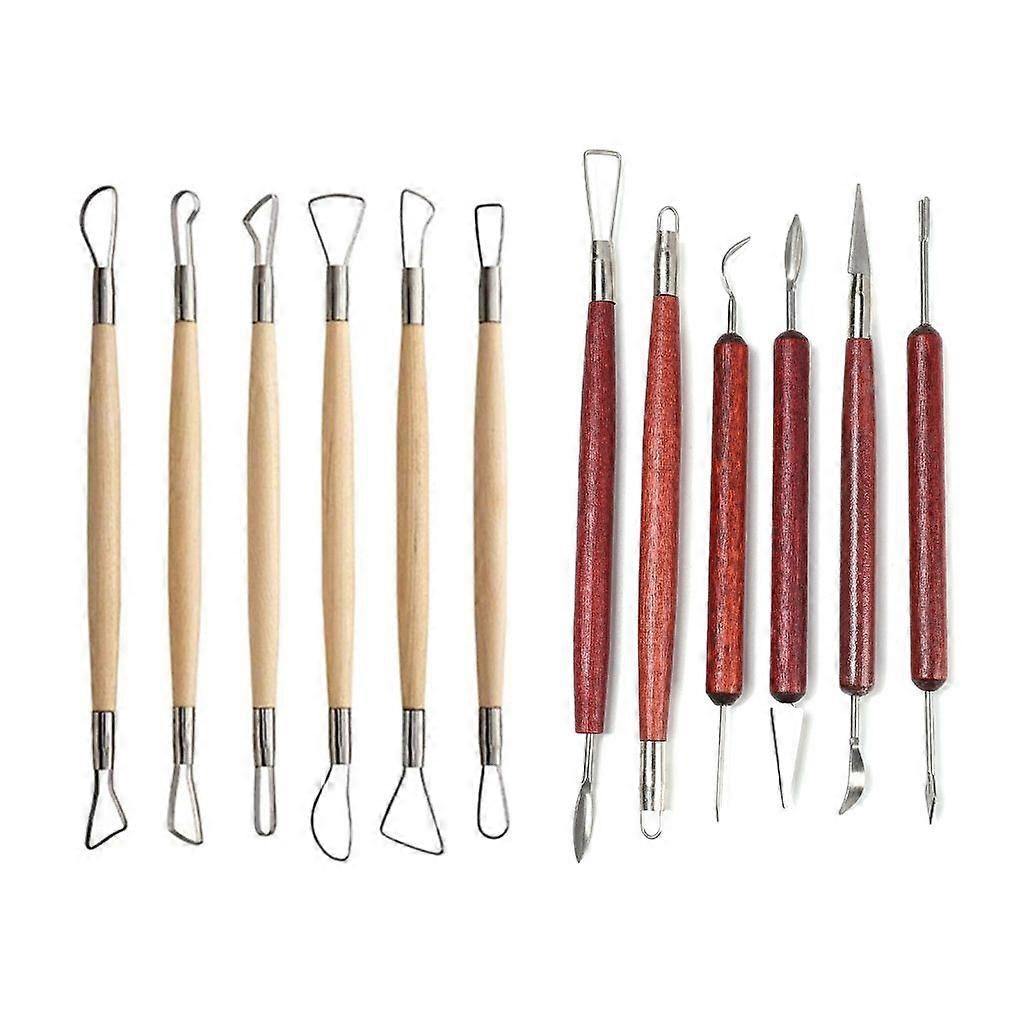12Pcs Clay Tools Sculpting Pottery Tool Double-Sided Modeling Clay Sculpture Set