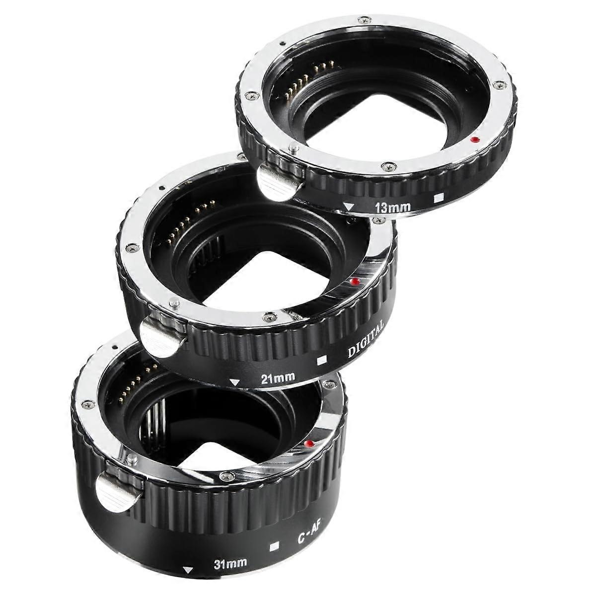 Spacer Ring Set For Nikon, 3-Piece, Black Plastic No Coating, Lens Mount Spacers