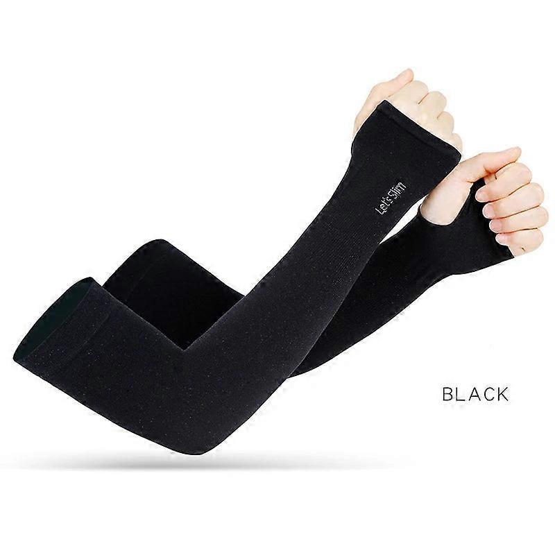 Uv Protective Arm Sleeves & Women - Fingerless Cycling Gloves, Ice Silk, Sun
