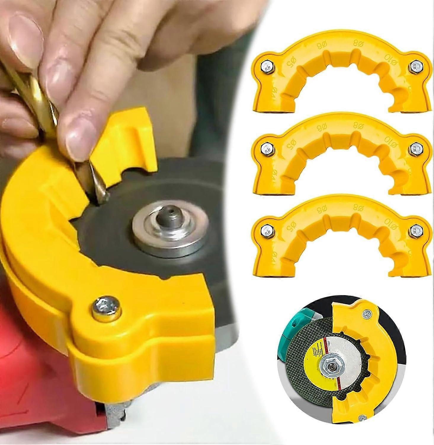 Drill Bit Sharpener Attachment 2025 Portable Multi-Specification Grinding Tool for All Drill Bits (3PCS)