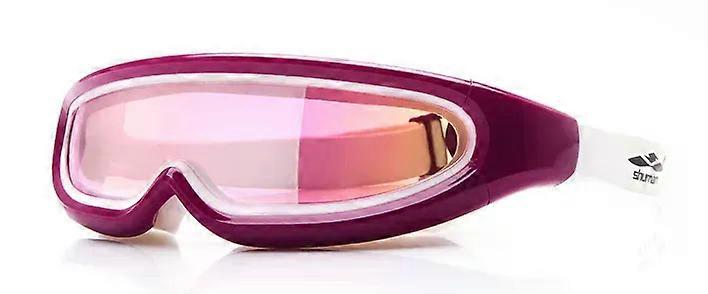 One-Piece Swimming Goggles Mirror-Coated Anti-fog with Hard Case, Adult's Snorkelling Mask Diving Glasses