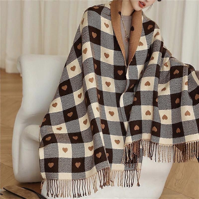 Scarf, Multi-colored, Warm Fringe