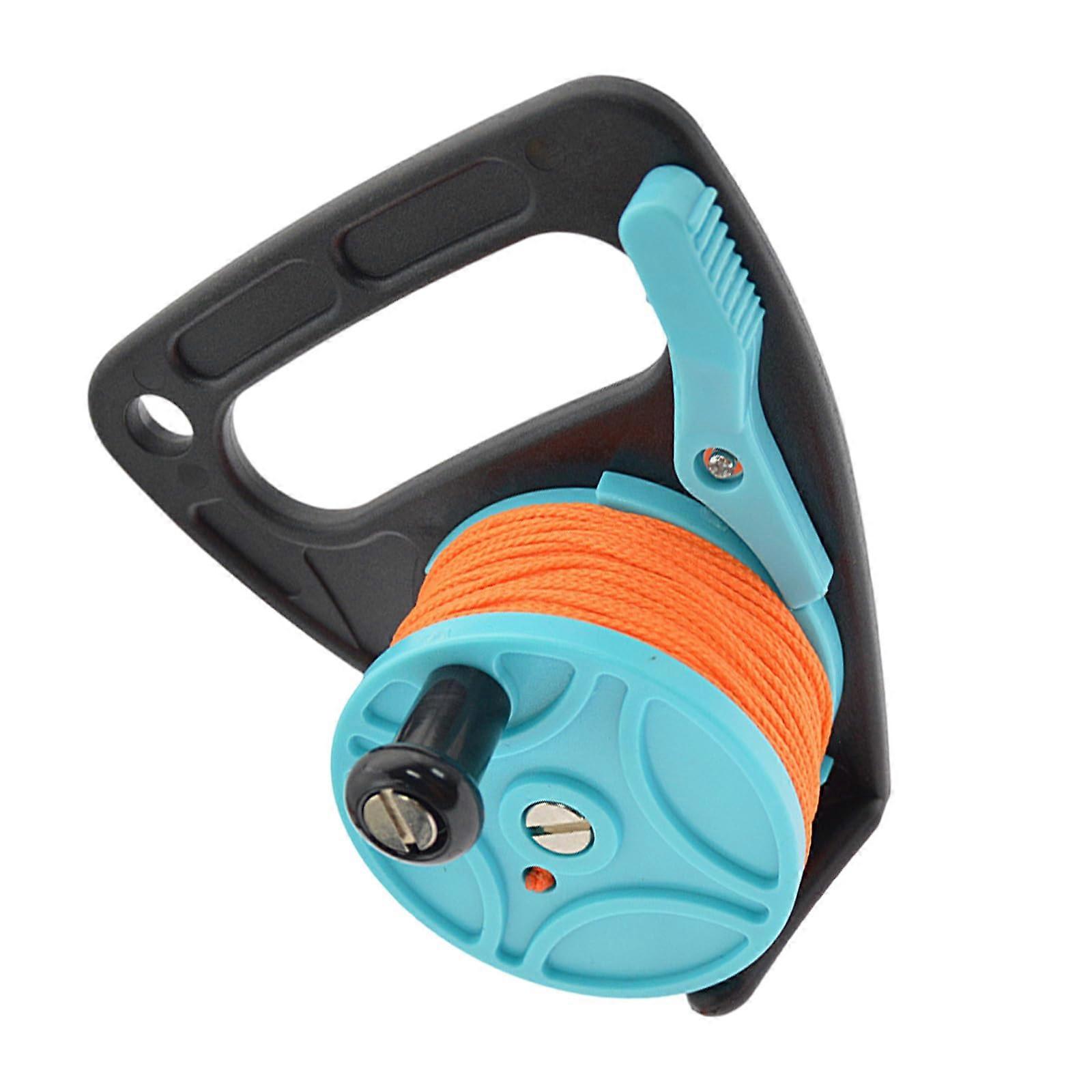Scubas Diving Reel 46m/150ft Line Scubas Ratchets Dives Reel with Handle Stop Switches for for Underwater Activity Ref: 6373