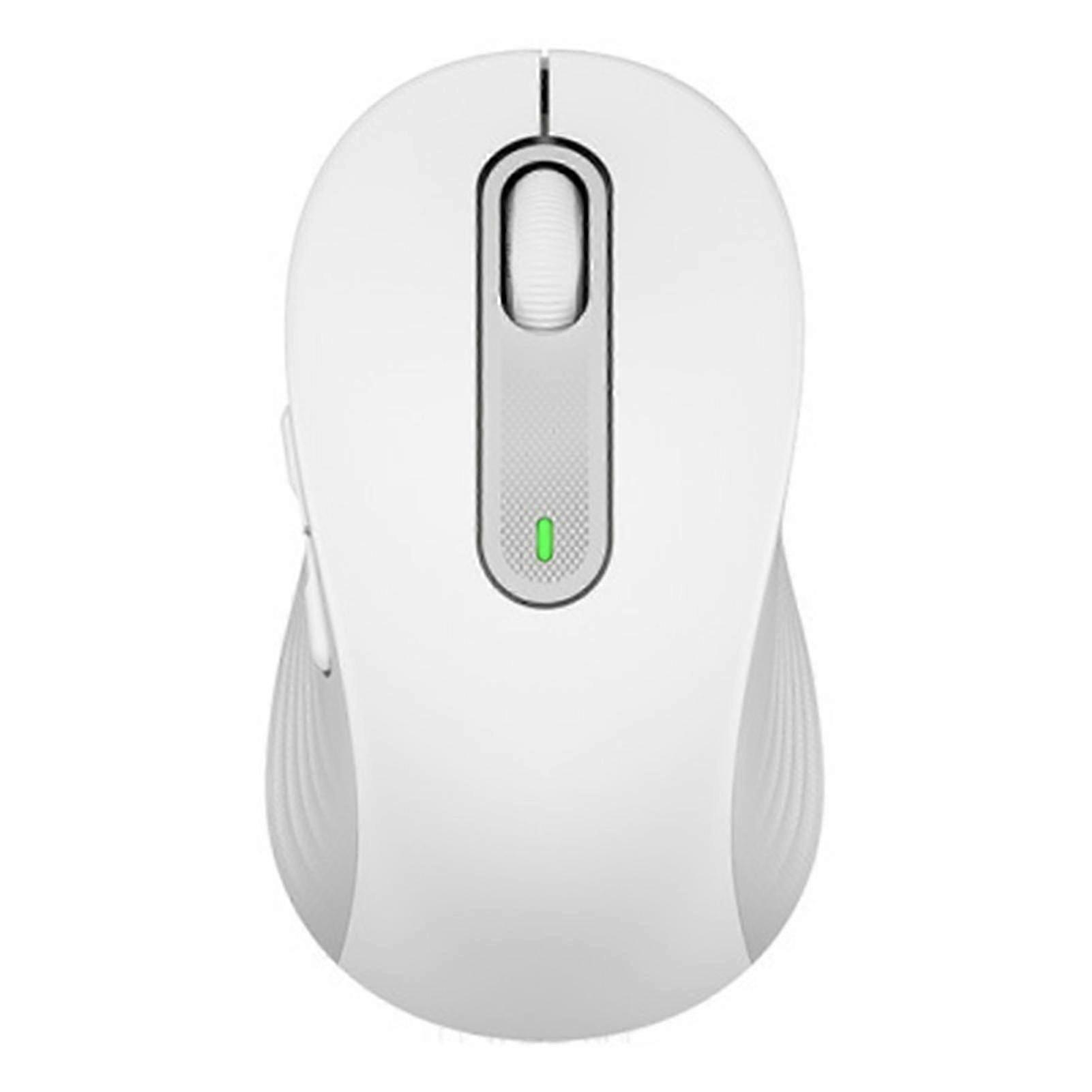 M650 wireless mouse 2.4ghz bluetooth-compatible dual modes ergonomic dpi adjustable mute（white） p