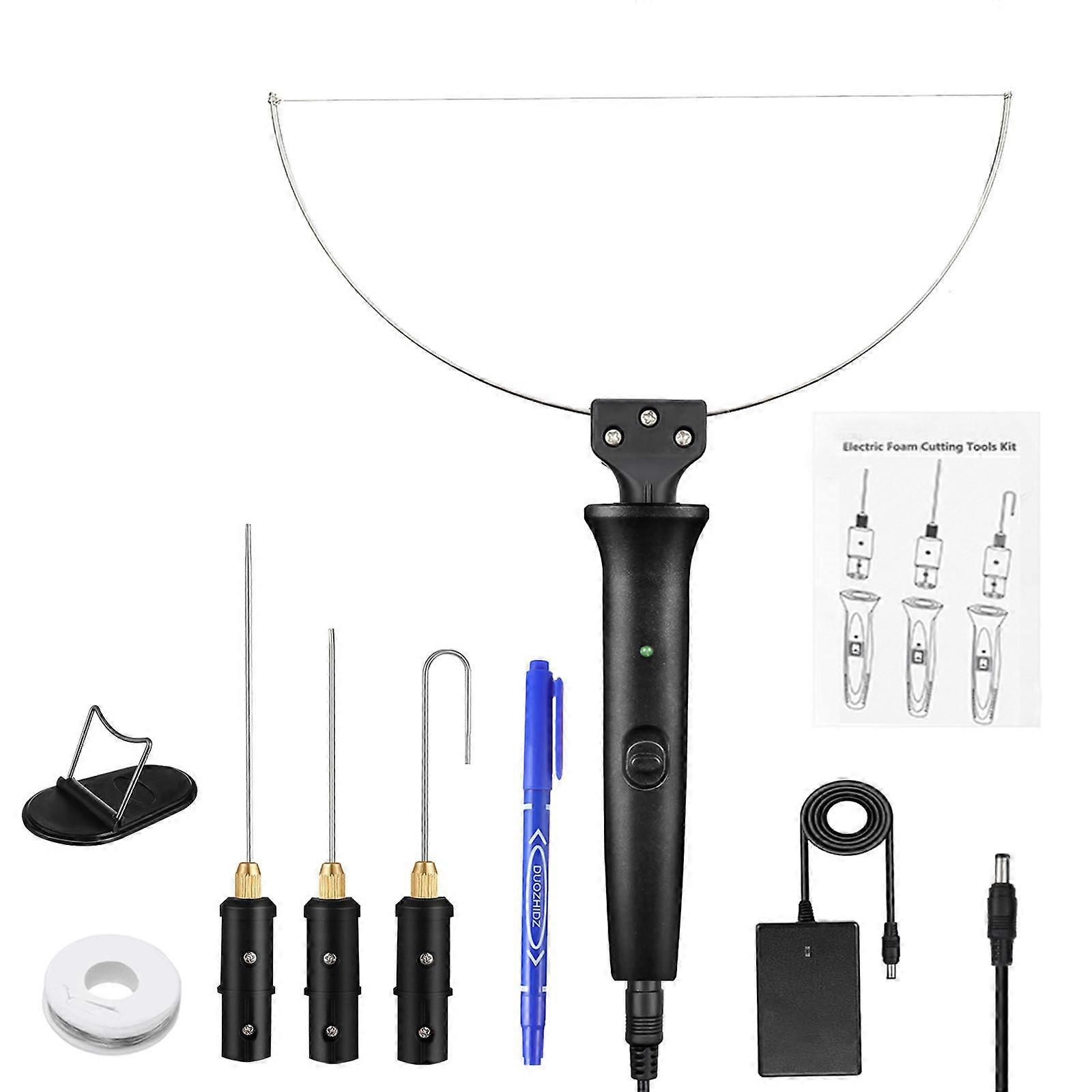 9 Pieces Set Hot Wire Foam Cutter Polyethylene Carving 4 in 1 Cutter Set