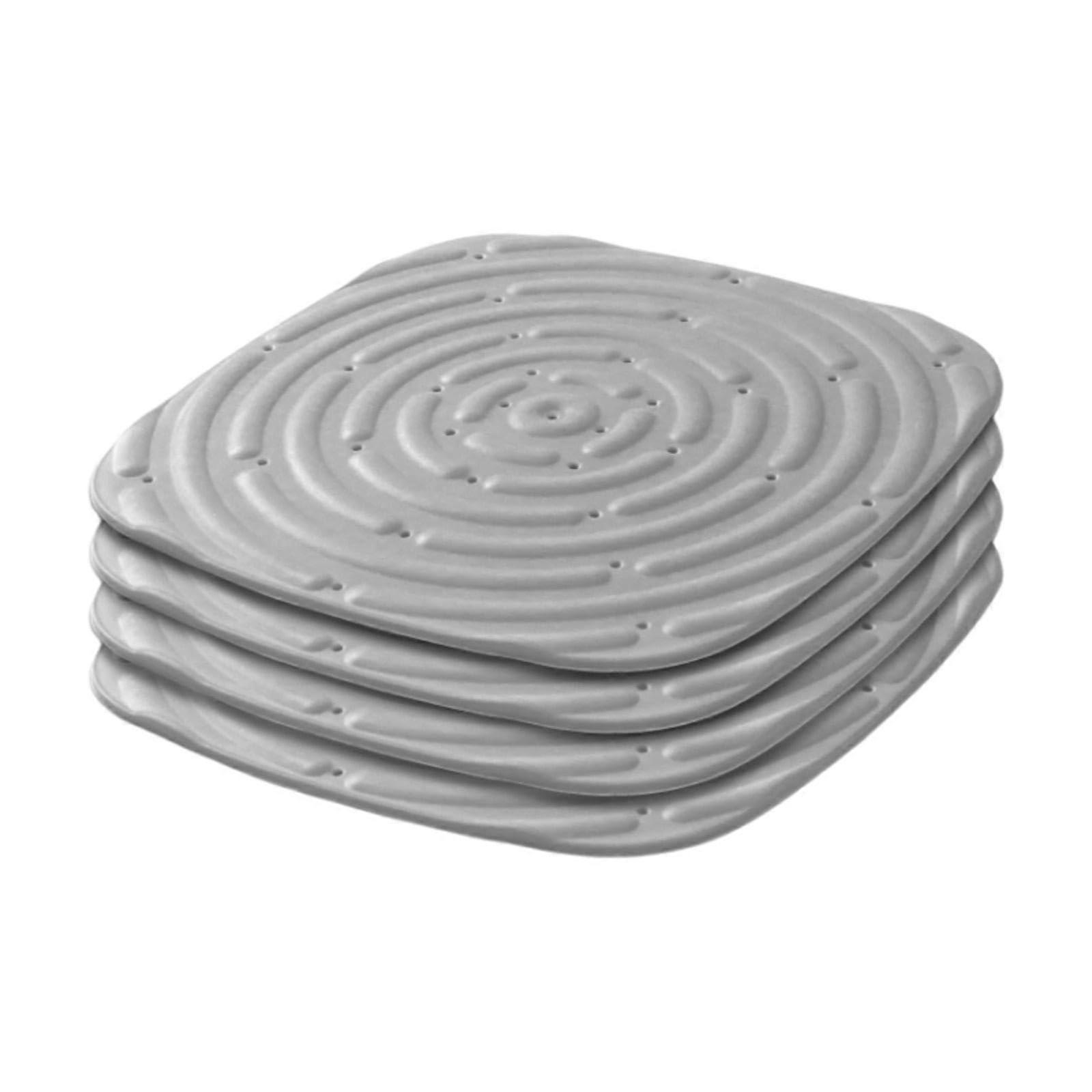 4Pcs Chicken Nest Box Pads for Nesting and Laying Eggs, Soft Gray Bedding Mats for Coop Use