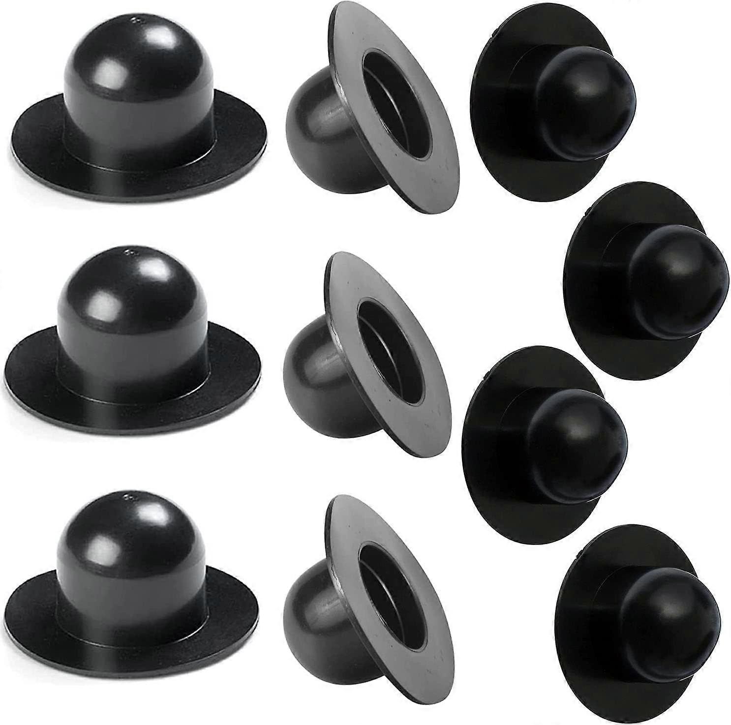 10 pcs - Rubber Stopper - Black 1 pack