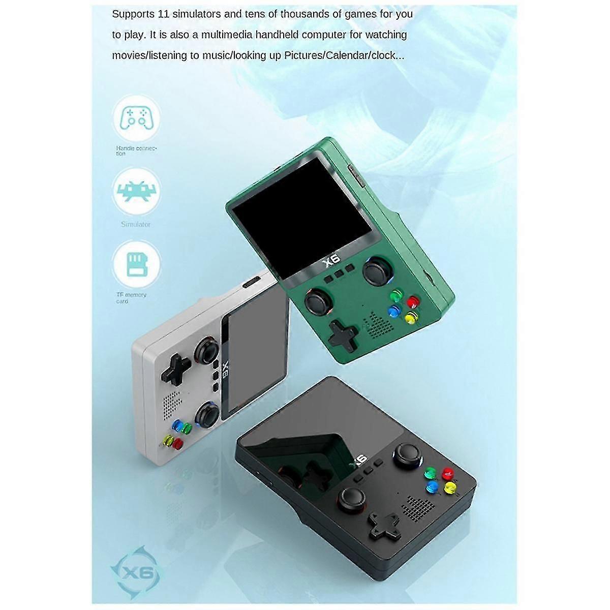 Two Person Version X6 Handheld Game Player 3.5Inch IPS Screen 11 Simulators Portable Console Gifts