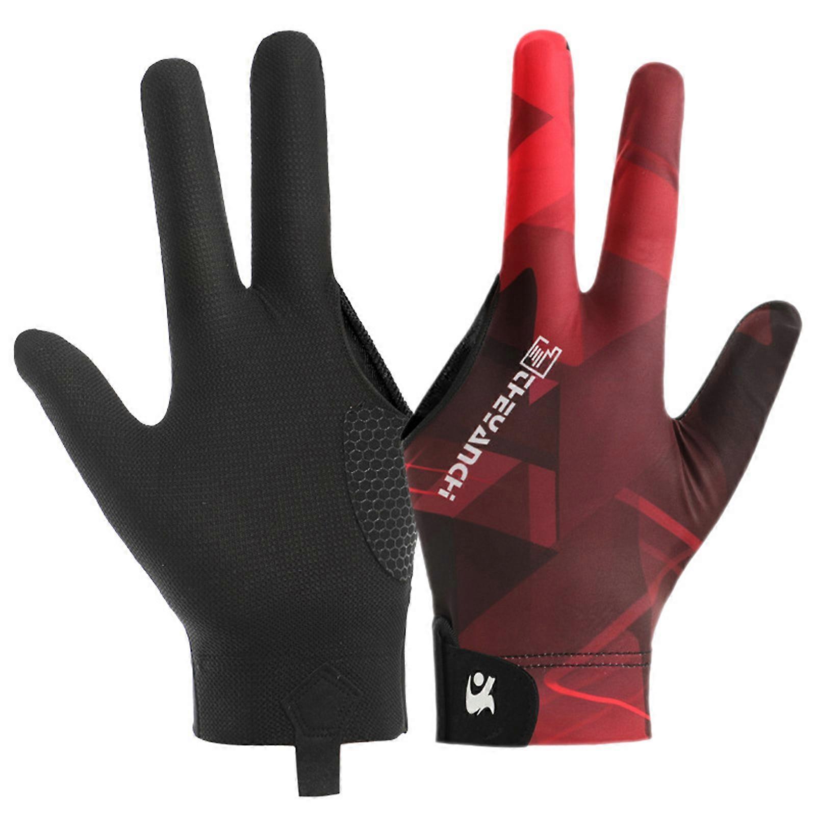 Pool Player Gloves 3 Finger Billiard Gloves Lightweight Comfortable Pool Table Glove for Precision and Grip