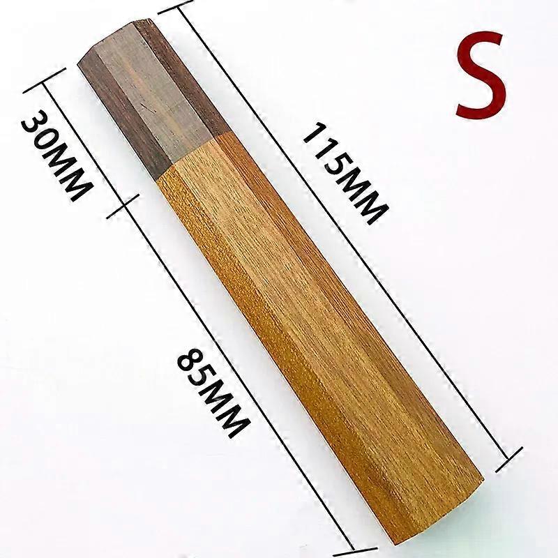 Shibingsheng 1piece Red Kibao + Ebony Octagonal Knife Handle for DIY Japanese Style Kitchen Knife Handle Fish Raw Knife Handle Length 115mm