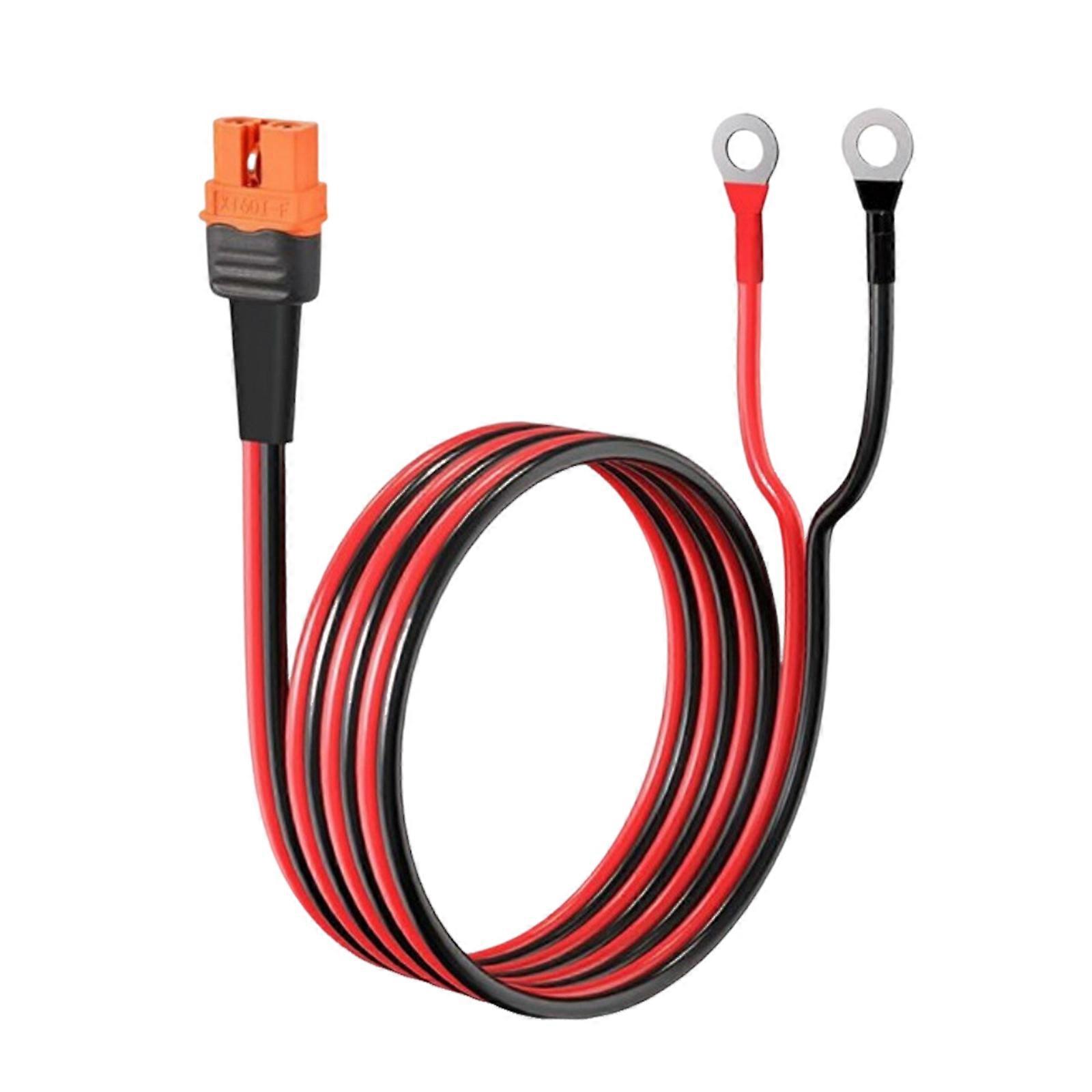 10AWG XT60i to O Rings Cable 150CM Durability for Efficient Power Transfer in Solar Power System