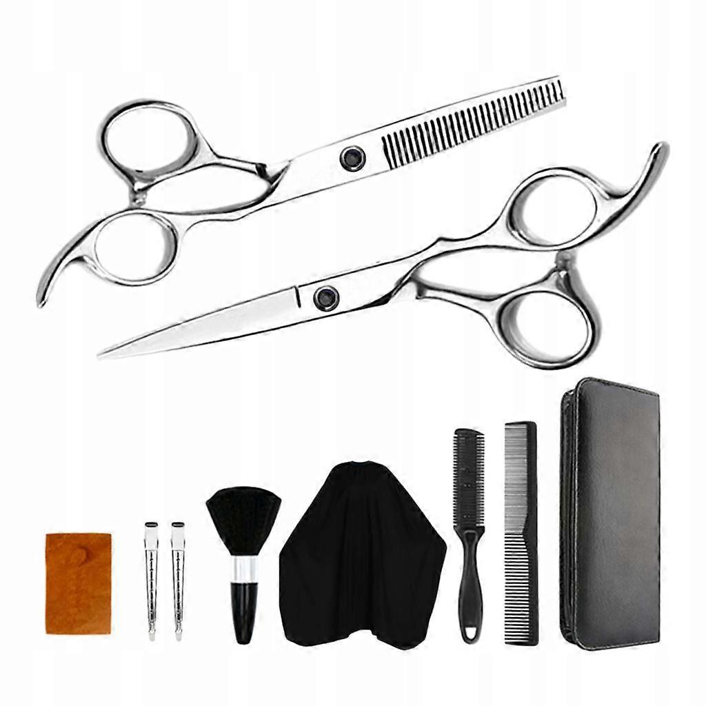 10pcs Set De Ciseaux De Coupe De Cheveux