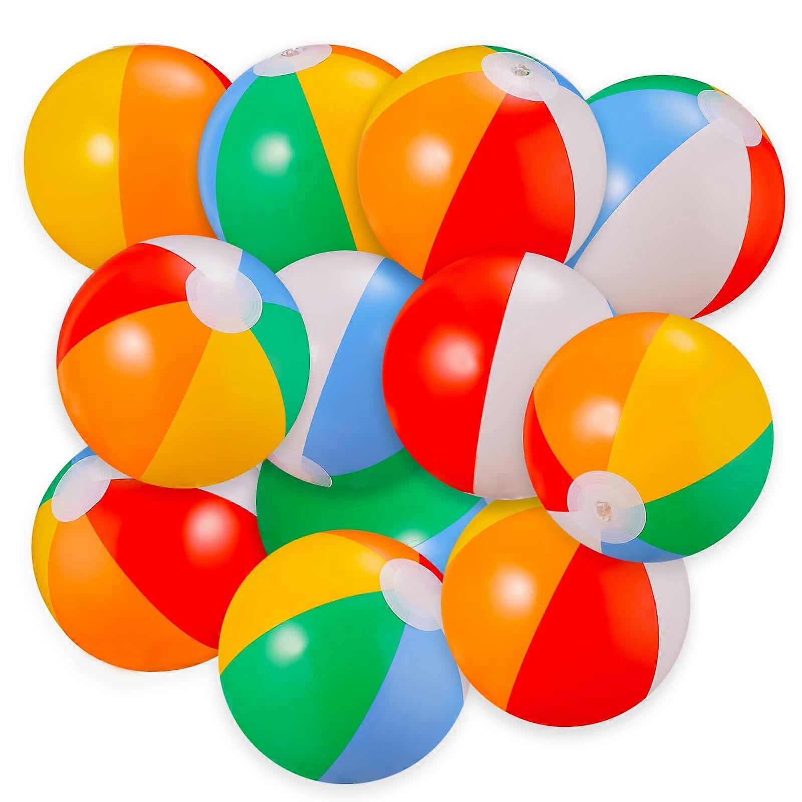 Beach Balls Bulk 24 Pack 9 Inch Inflatable Beach Balls for Kids Summer Water Games Ref 8828