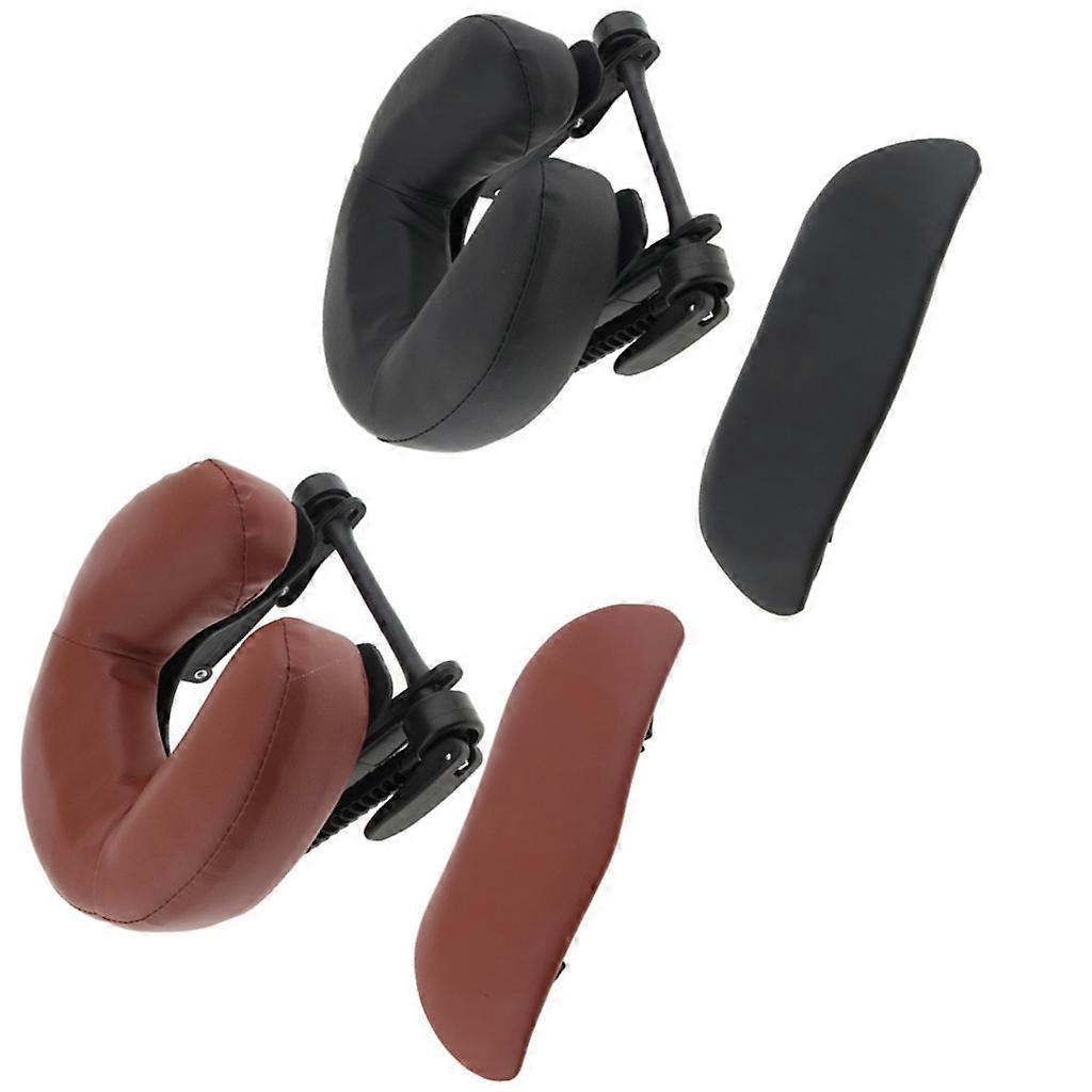 2Sets U Shape Massage Table Bed Face Cradle Cushion Support Pillow Leather