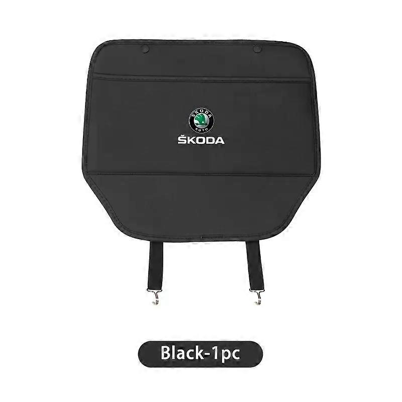 Car Seat Back Protector Anti-Kick Pad Rear Seat Storage Bag Suitable for Skoda Fabia Kamiq Superb MK3 VisionS Yeti Scala Enyaq-iV