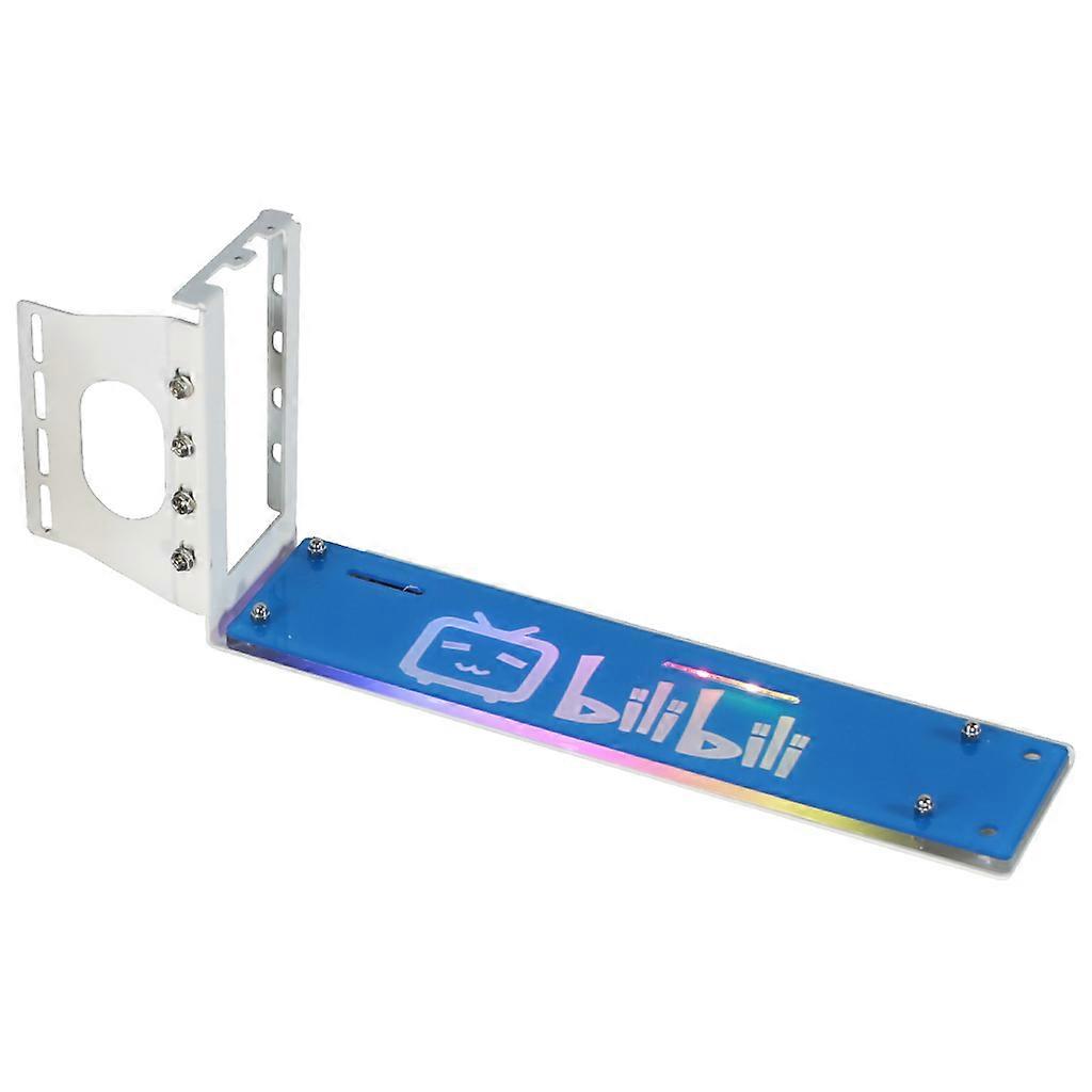 縦型グラフィックカードホルダーブラケットGPUマウントキックスタンド/ベース用-ATXシャーシホルダー、LED付き5V3ピンARGBオーラシンクロ