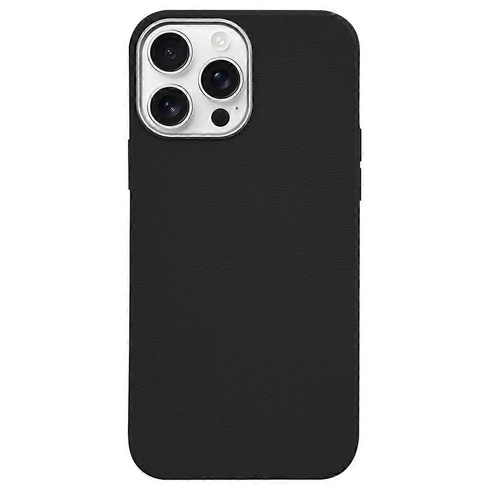 Litchi Pattern Silver Edge Camera Frame Material Phone Case
