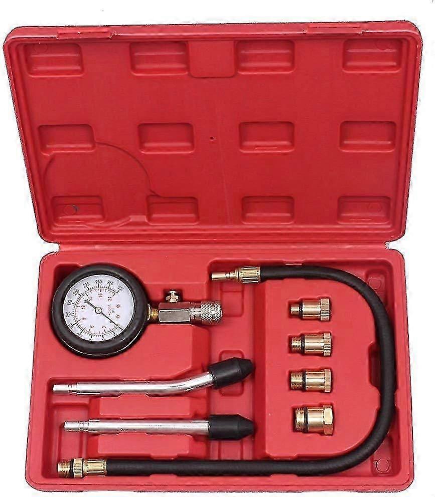 Professional Petrol Gas Engine Cylinder Compression Tester Kit Automotive Gauge Tool1set)