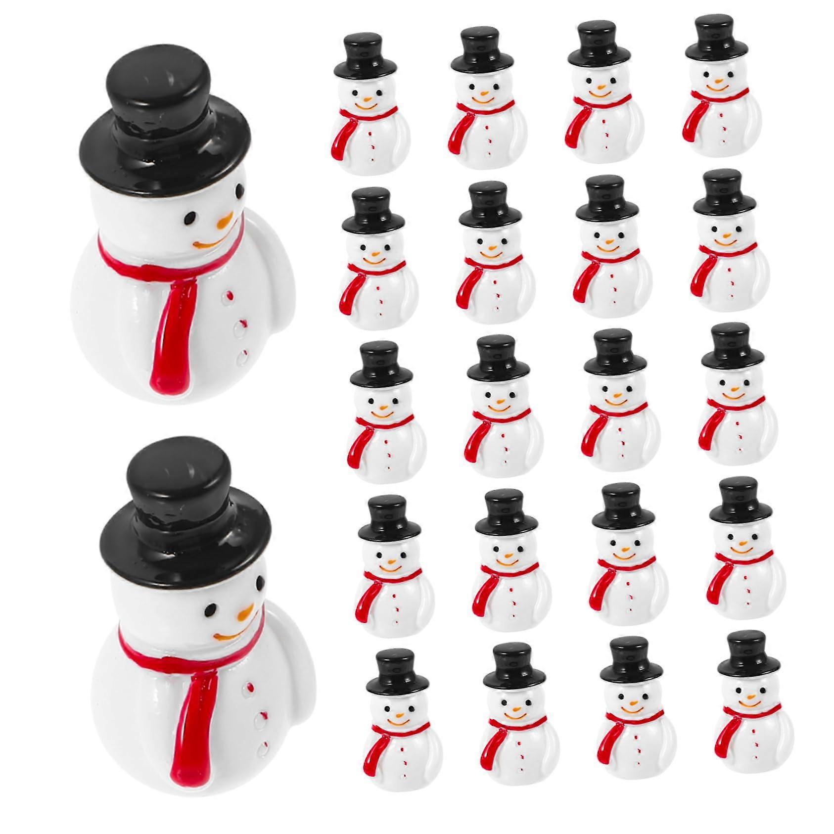 Mini Snowman Snow Globe Christmas Tree Decoration X 4 Pieces 2.8X1.6X1.6CM