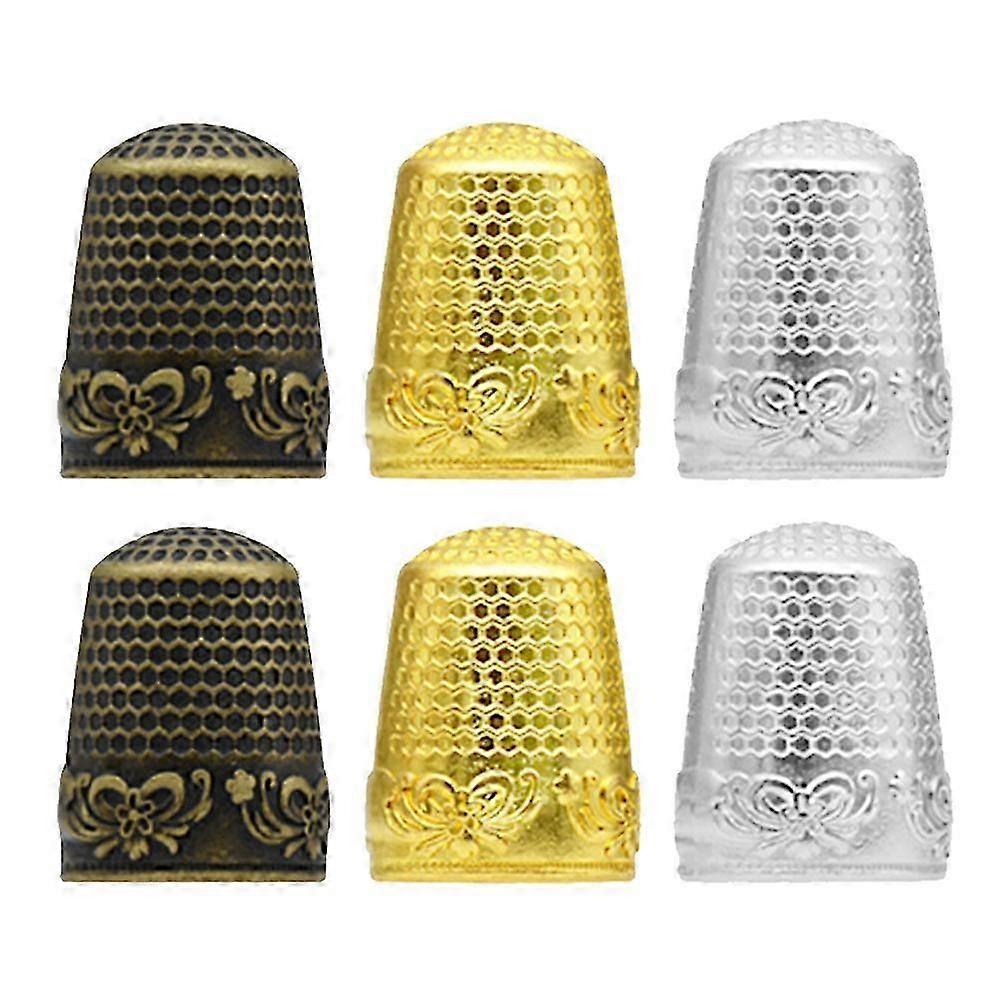 6pcs Sewing Thimbles Finger Protector DIY Sewing Tools Fingertip Thimbles