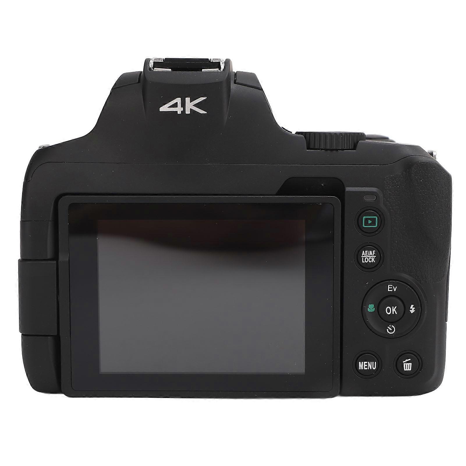 写真とビデオ用の4KデジタルカメラWiFi 64MP 12x30x光学ズームオートフォーカスAPP付き270度フリップスクリーンVlogカメラ