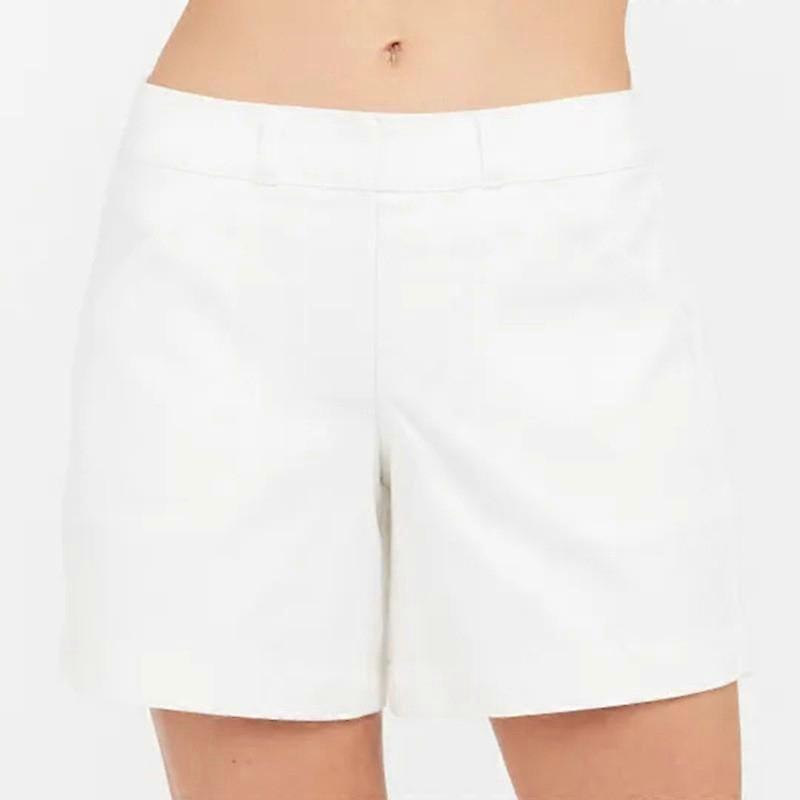 Summer Women's Fashion Simple Solid Color Pants Pockets Hip-lifting High-stretch Twill Casual Shorts