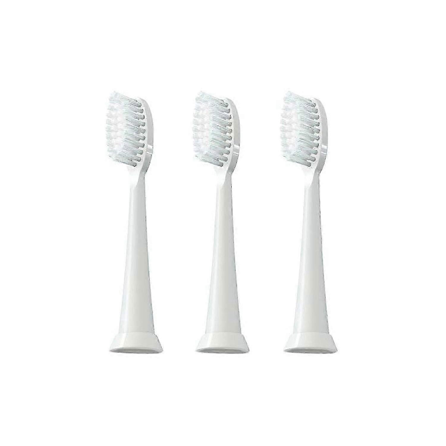 Sonic Toothbrush Heads - 3 Pack, White, Electric Brush Replacement