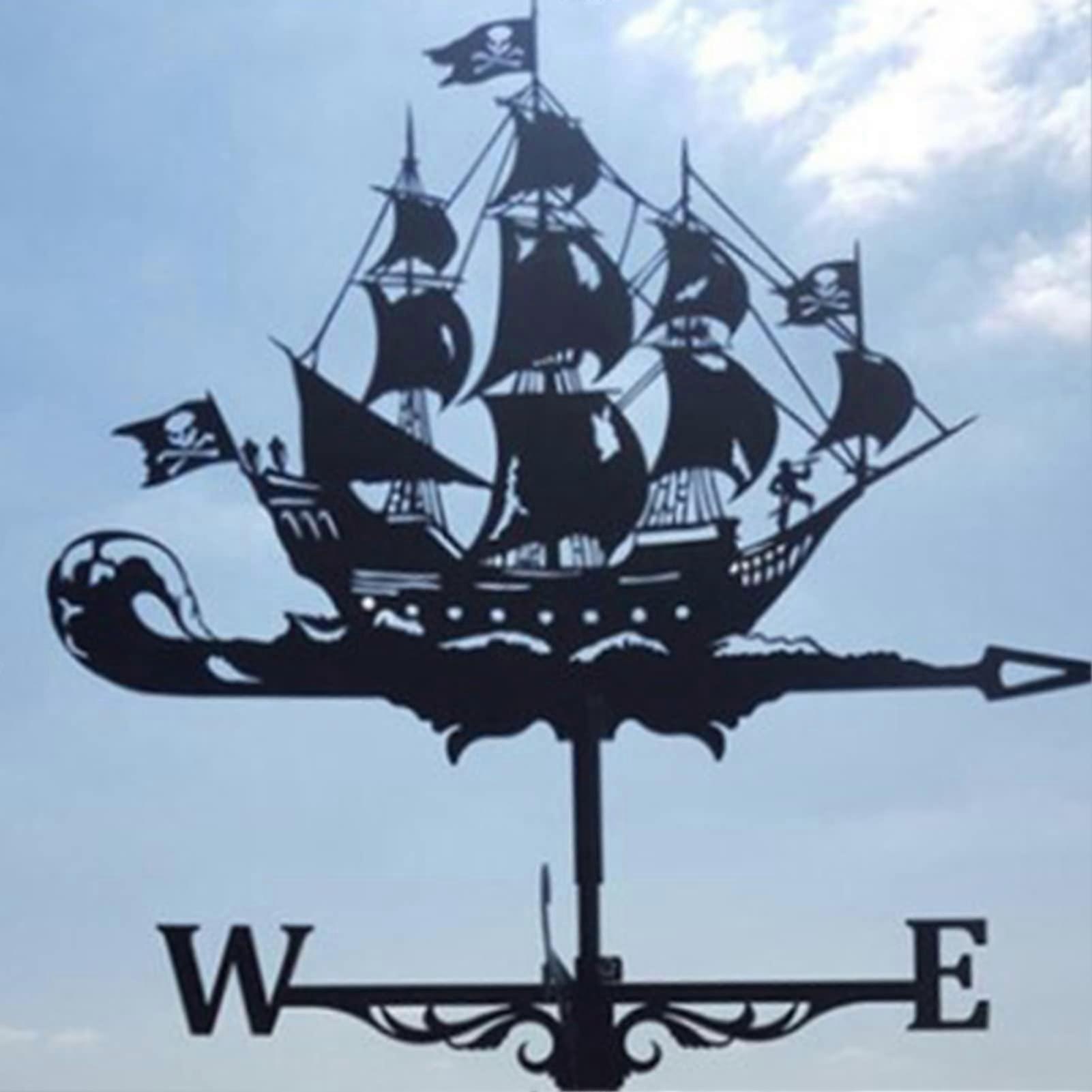 Weathervane for sailboats, iron, wind indicator, direction waterproof, rust metal, art