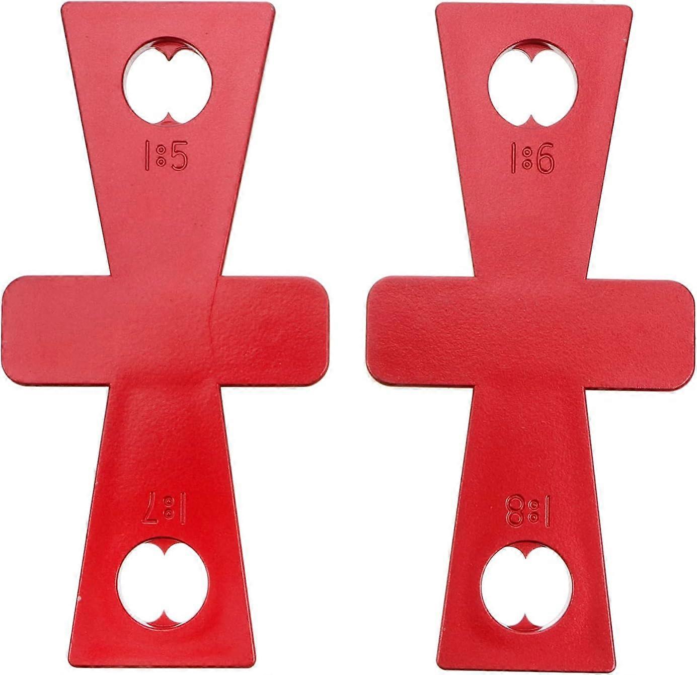Jig Marking Tool Marking Gauge Router Jig Scribe Tool for Dovetail Cutting Woodwork Measuring Tool Red(2pcs, red)