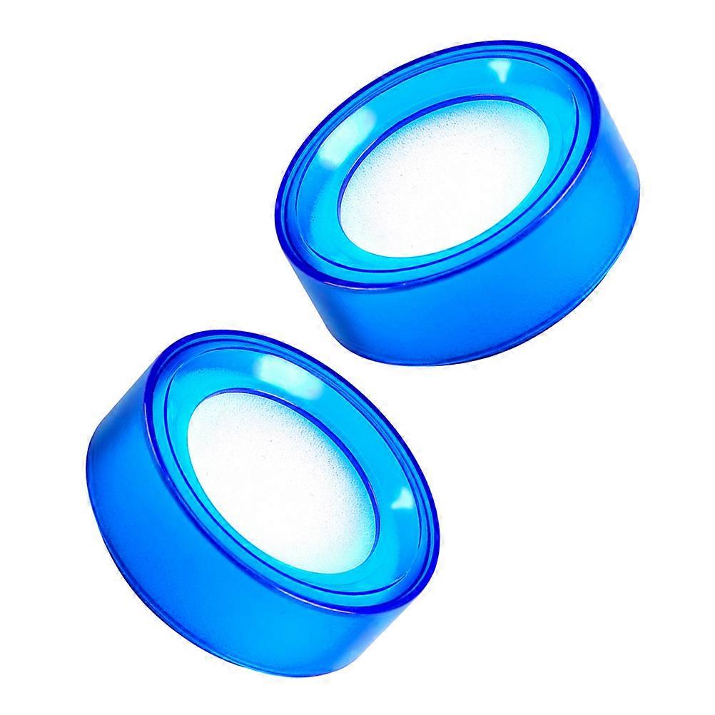 2pcs Finger Wetting Sponge with Transparent Blue Container   Quick Water Absorption, Plastic and Sponge Construction, Office Cash Counting Tool for