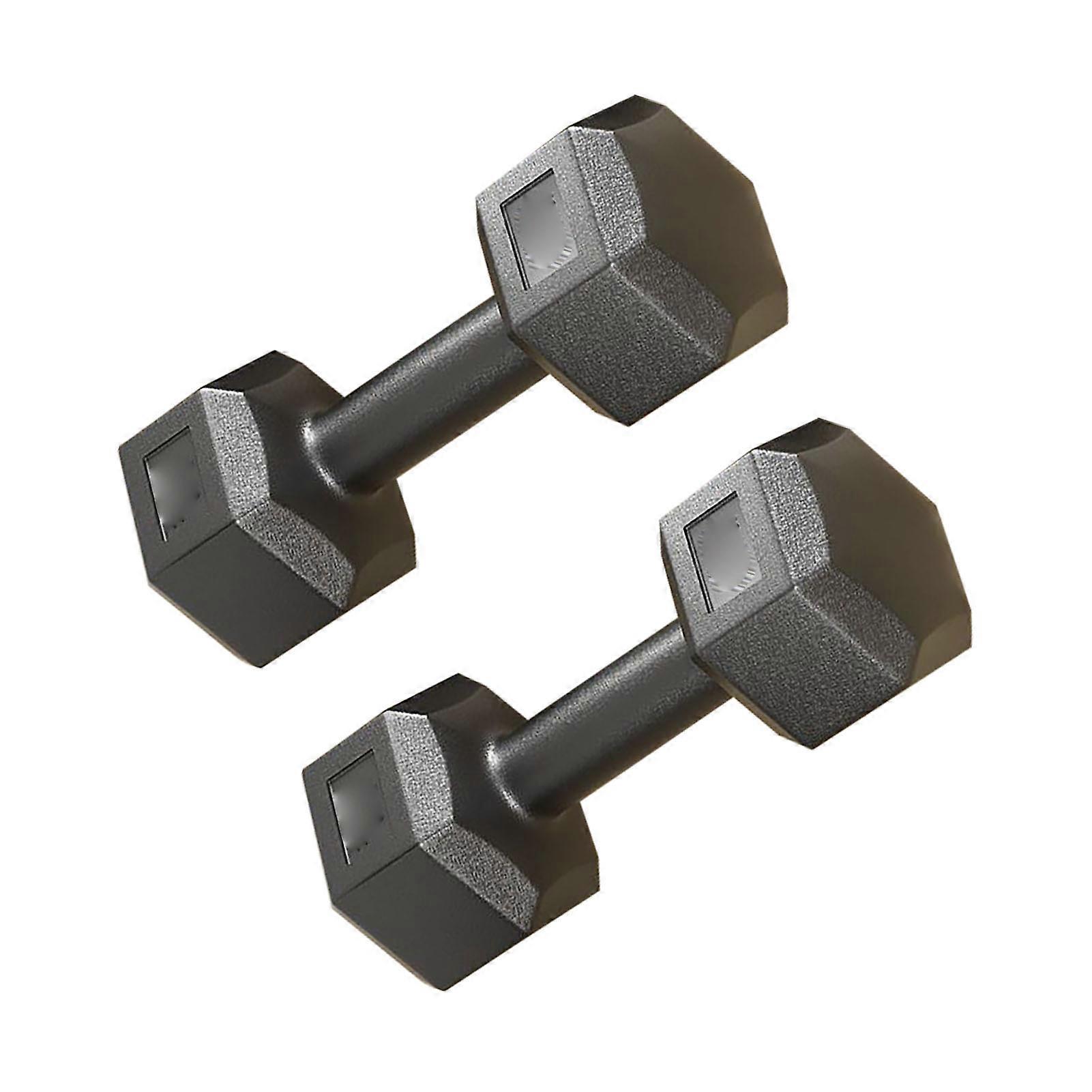 One Pair Hex Dumbbell Cast Iron PVC 22lb Fitness Hex Dumbbells Set for Strength Training 