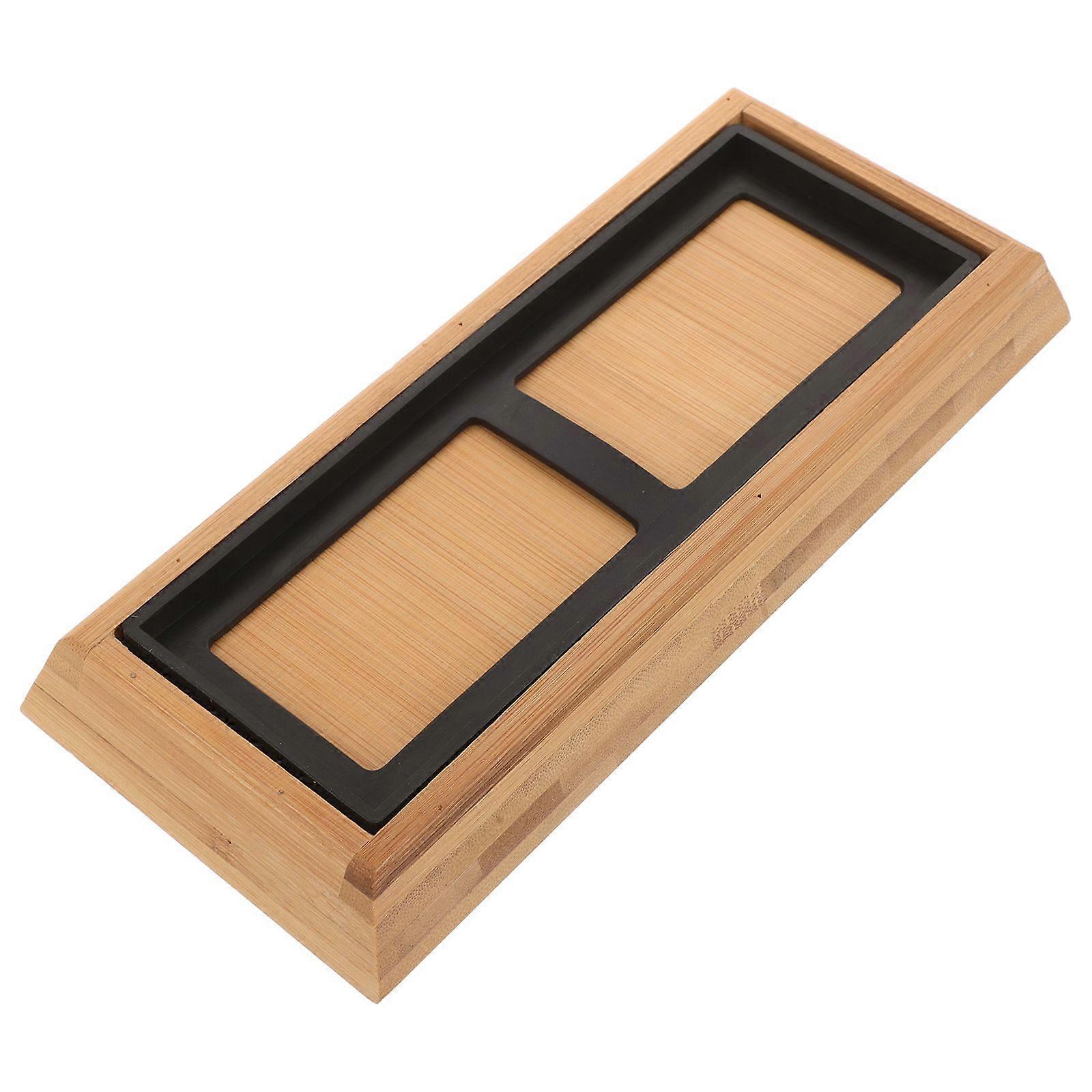 1 Set Sharpening Stone Holder Bamboo Whetstone Base Sharpening Stone Accessory