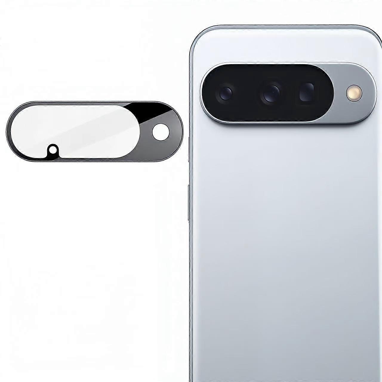 Google Pixel 10カメラレンズプロテクターWANLONFENG HDフルブラックシルクプリントレンズフィルムに対応