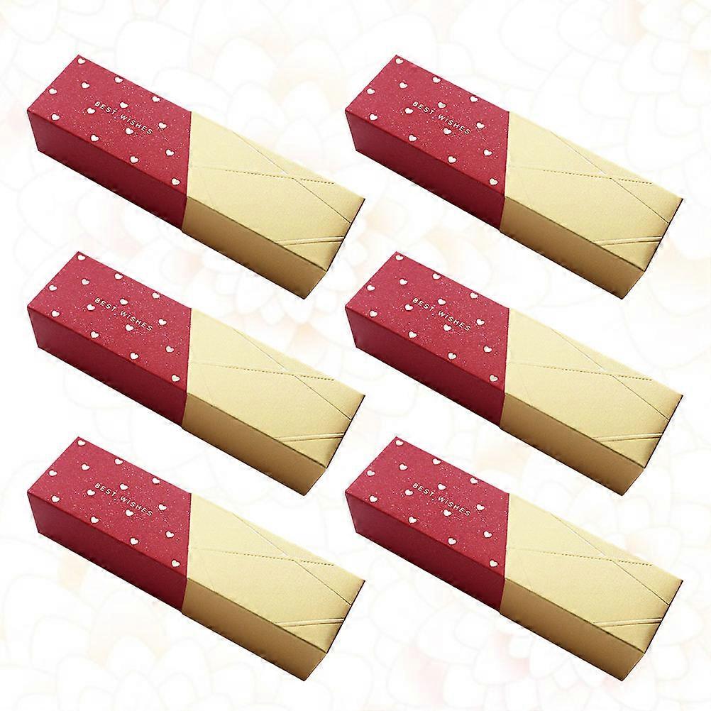 Red Chocolate Candy Box Lipstick Shape for 10Pcs Wedding Party Use