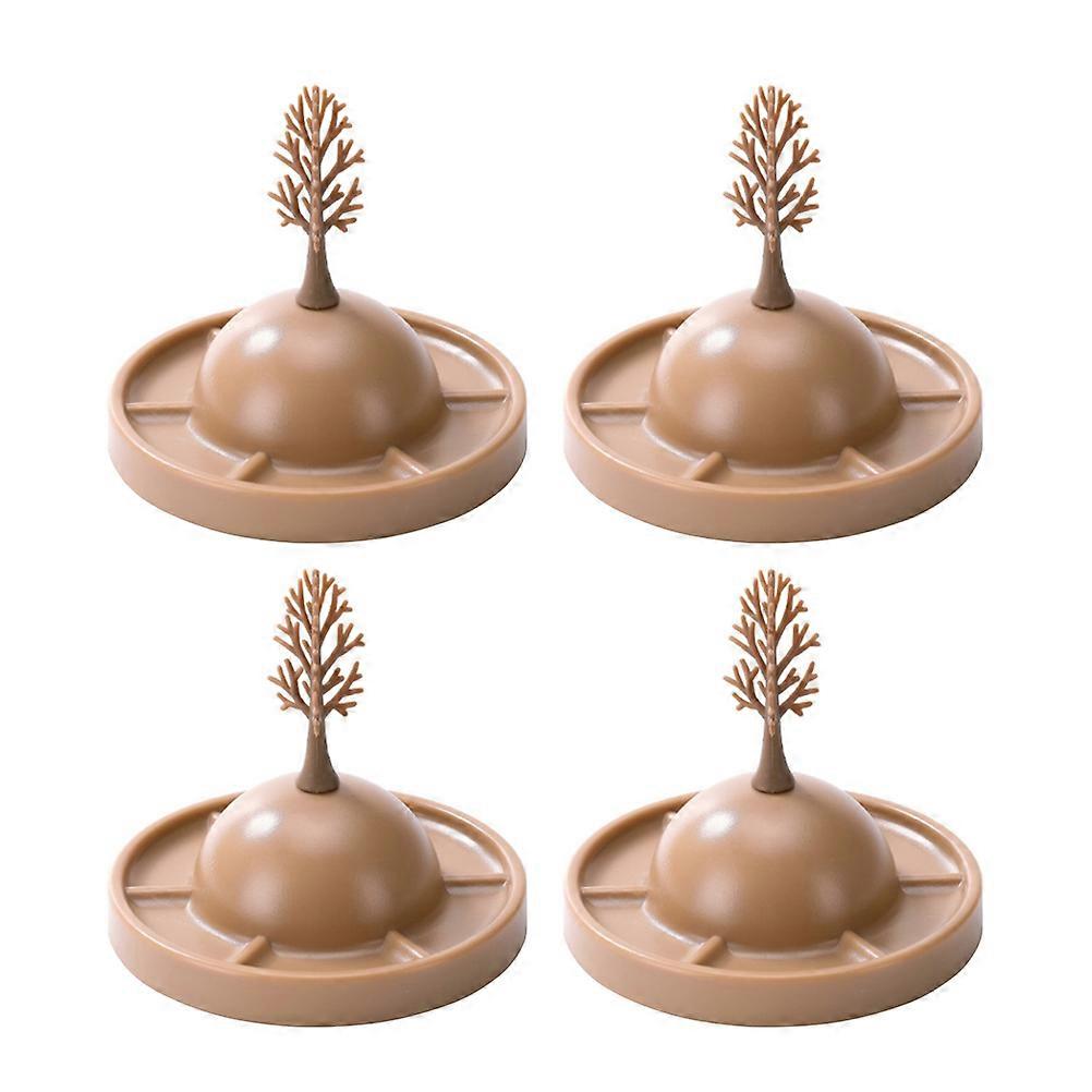Cup Drain Rack Multifunctional Drain Cup Rack Three-Dimensional Plant Shape Design for ABS 9.50X9.50X9.50CM Drainage 4Pcs