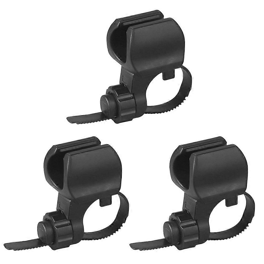 Adjustable Flashlight Mount Clip Shape For Hiking And Camping Plastic Material Durable Design 3Set