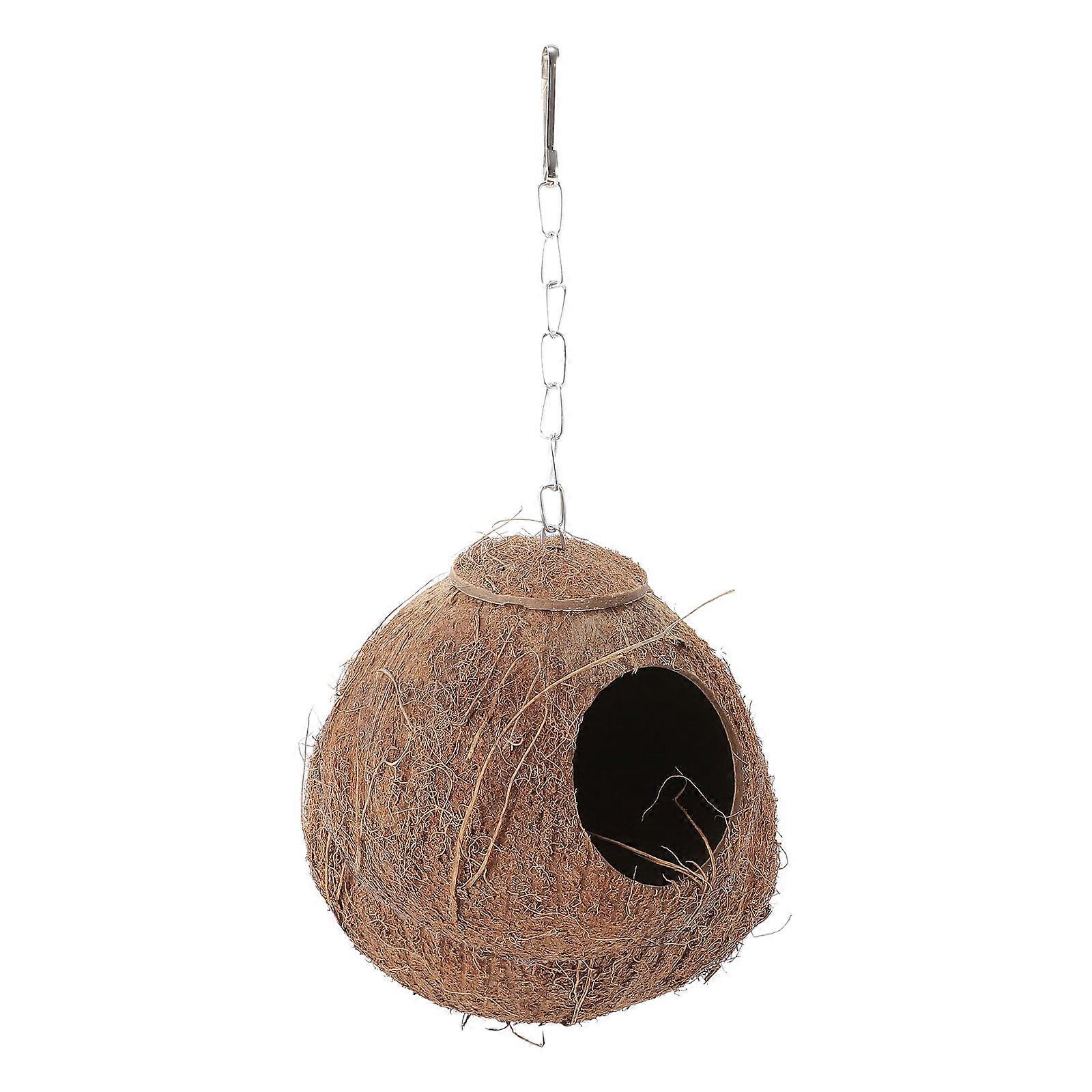 Parrot Coconut Nest Birdhouse Parakeet Toys Coconut Nest Pet Parrot Indoor Use Random Color 15.00X15.00X15.00CM Living 1Pc