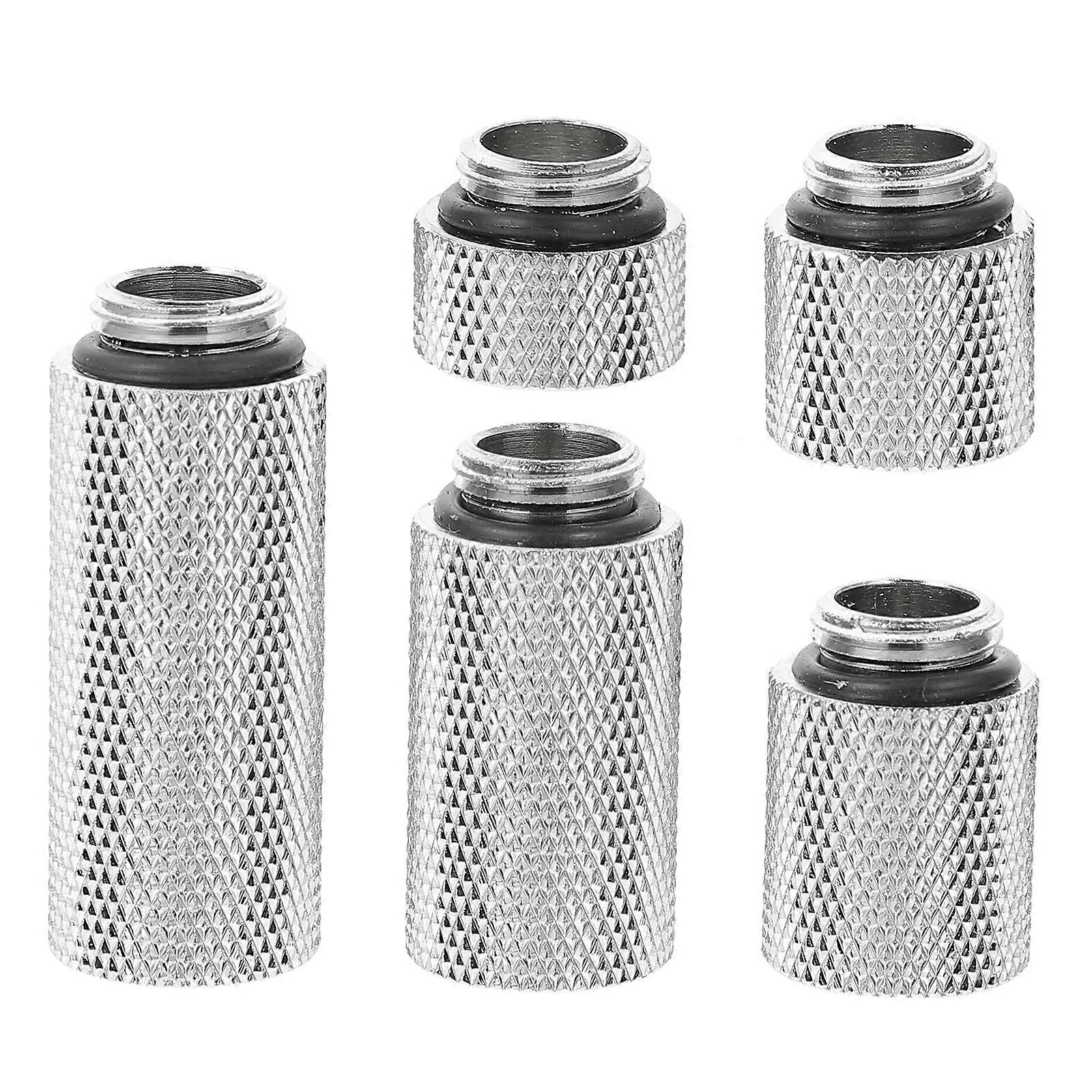 Silver Computer Liquid Cooling Coupler with Extender Fitting Made of Brass for Computer Use 1 Set