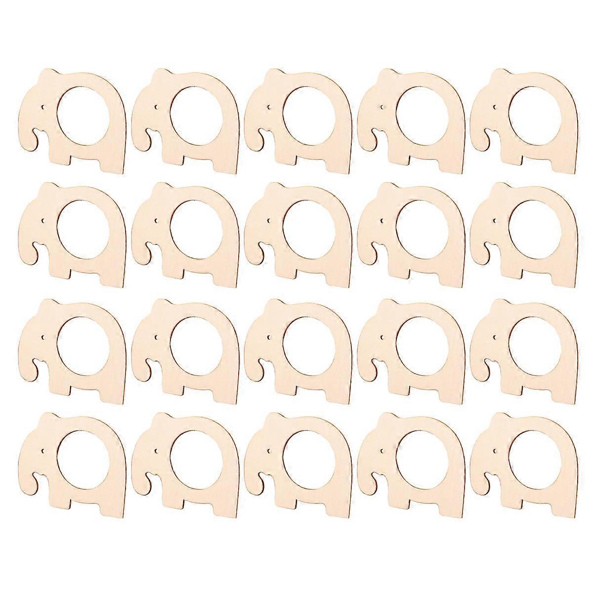 Decorative Napkin Buckle Elephant Shape Dinner Prom Parties Khaki 7.5x9.5cm 20Pcs