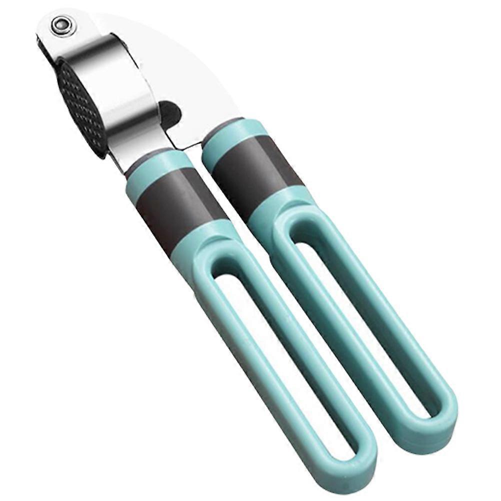 Garlic Pressing Tool Stainless Steel Garlic Mincers Kitchen Utensil Cooking Blue 19.5x7.5x4cm Detachable Design 1Pc