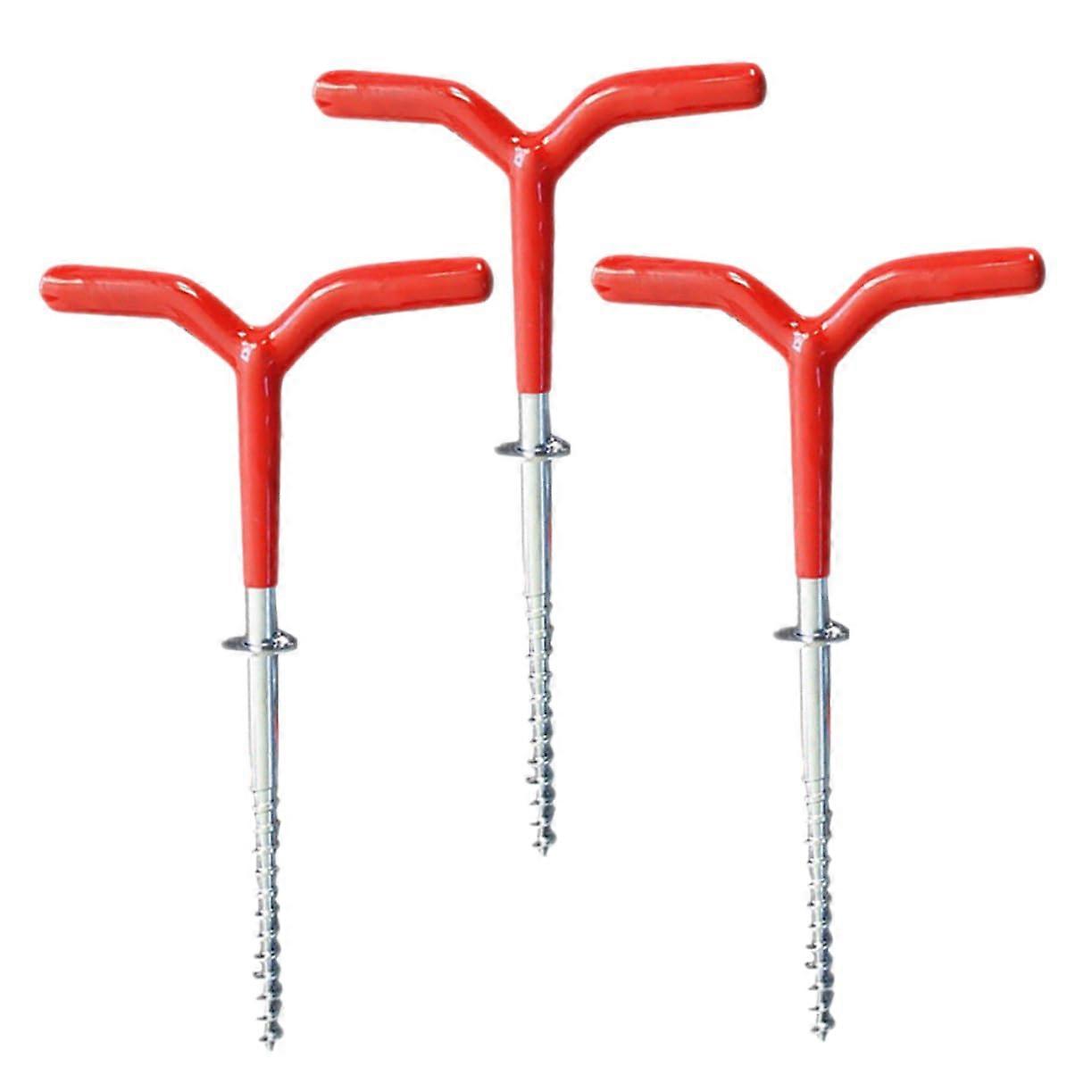 Spiral Anchor Posts for Ice Fishing - Durable Screw Posts, Canopy Support, Camping Stakes, Hiking Anchor Posts