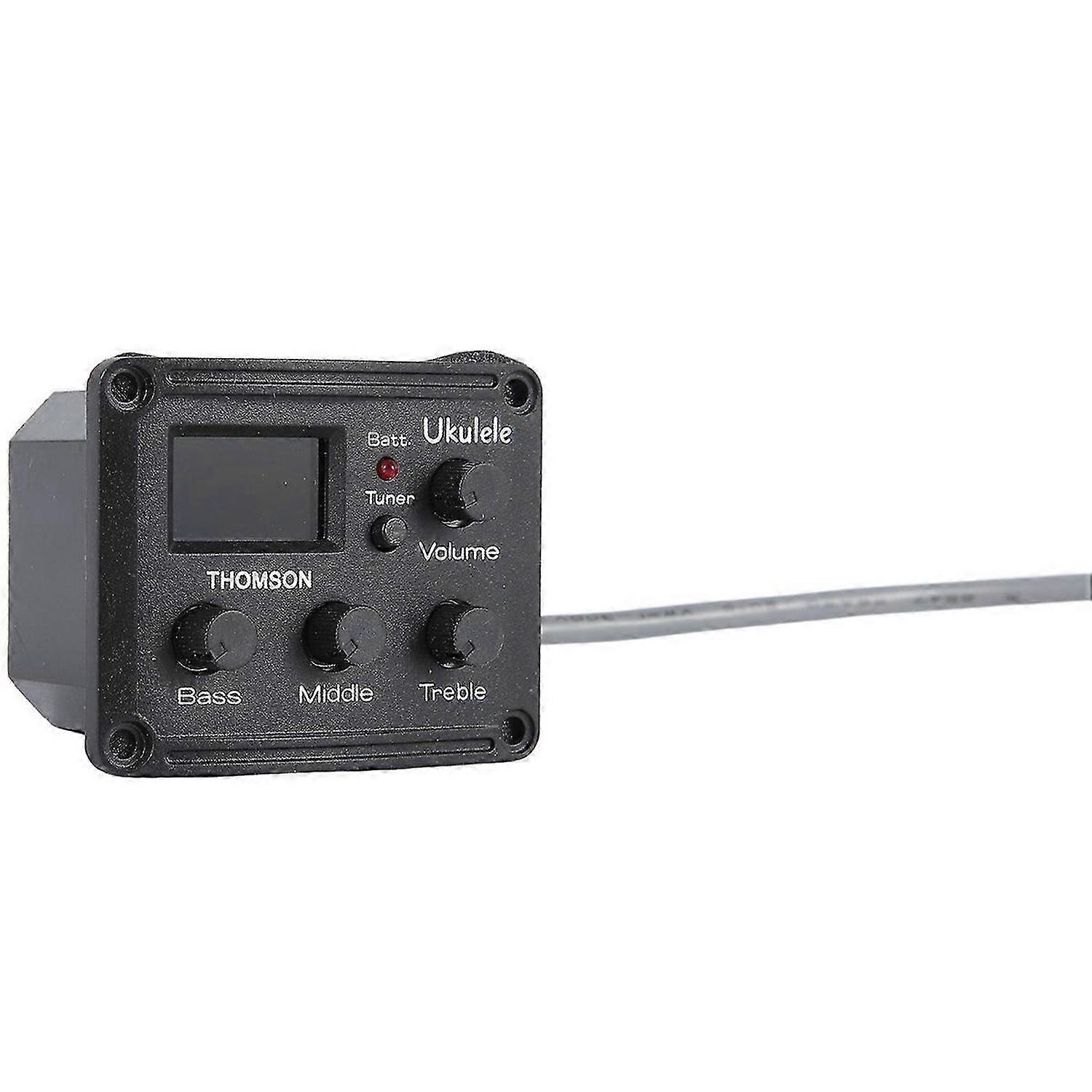 Ukelele Uke Piezo Pickup Preamp 3-Band EQ Equalizer Tuner System with LCD Display