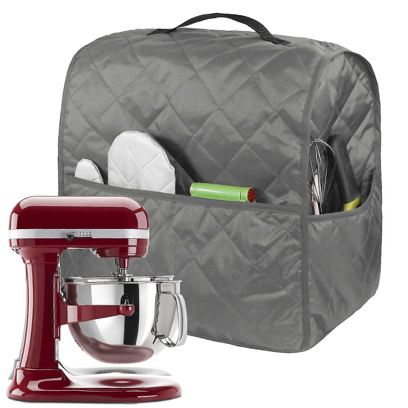 Stand Mixer Cover Quilted Fabric With Zipper Closure For Kitchen Storage Fits Most Stand Mixers Red