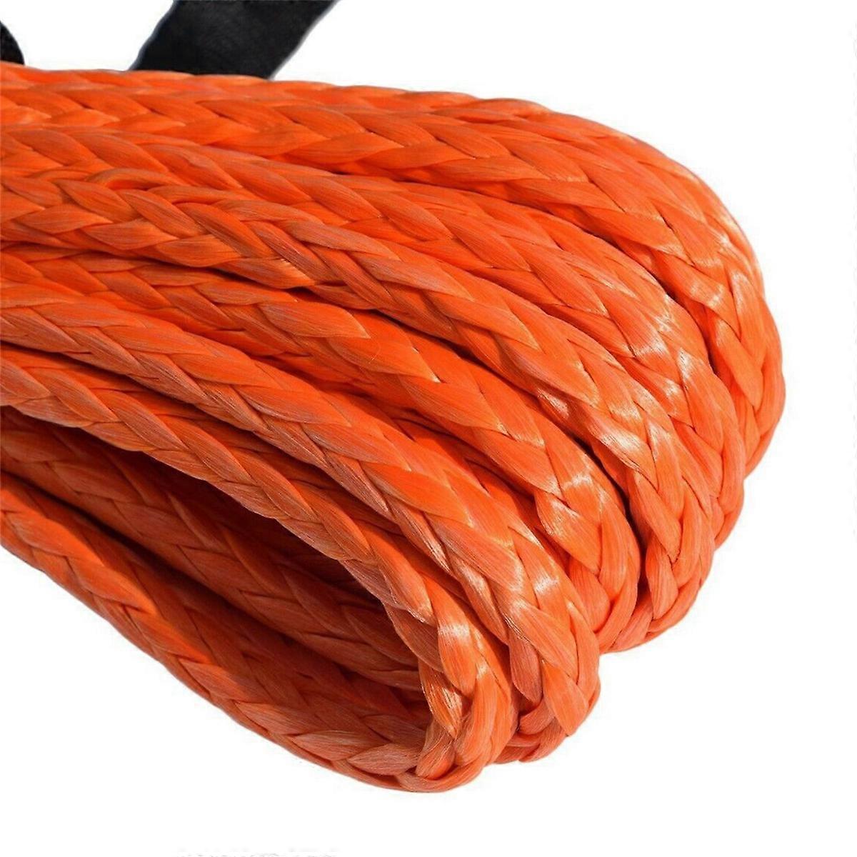 Synthetic Winch Rope, 1/4 x 50Ft Synthetic Winch Rope Line Cable for ATV UTV SUV Truck Boat Winch